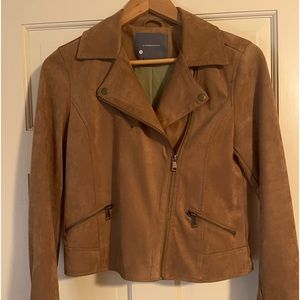 Faux Suede Moto Jacket